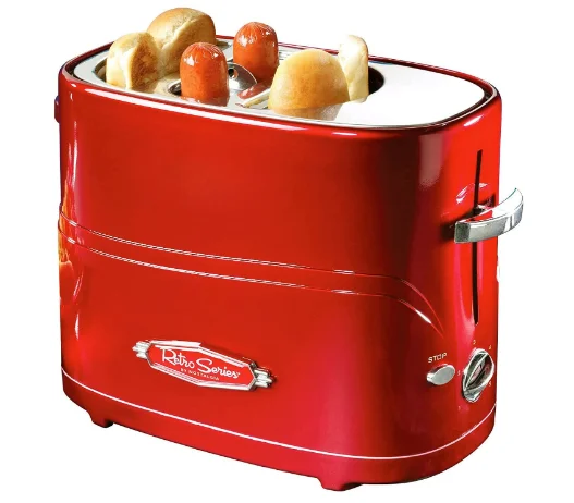 Nostalgia 2 Slot Hot Dog and Bun Toaster