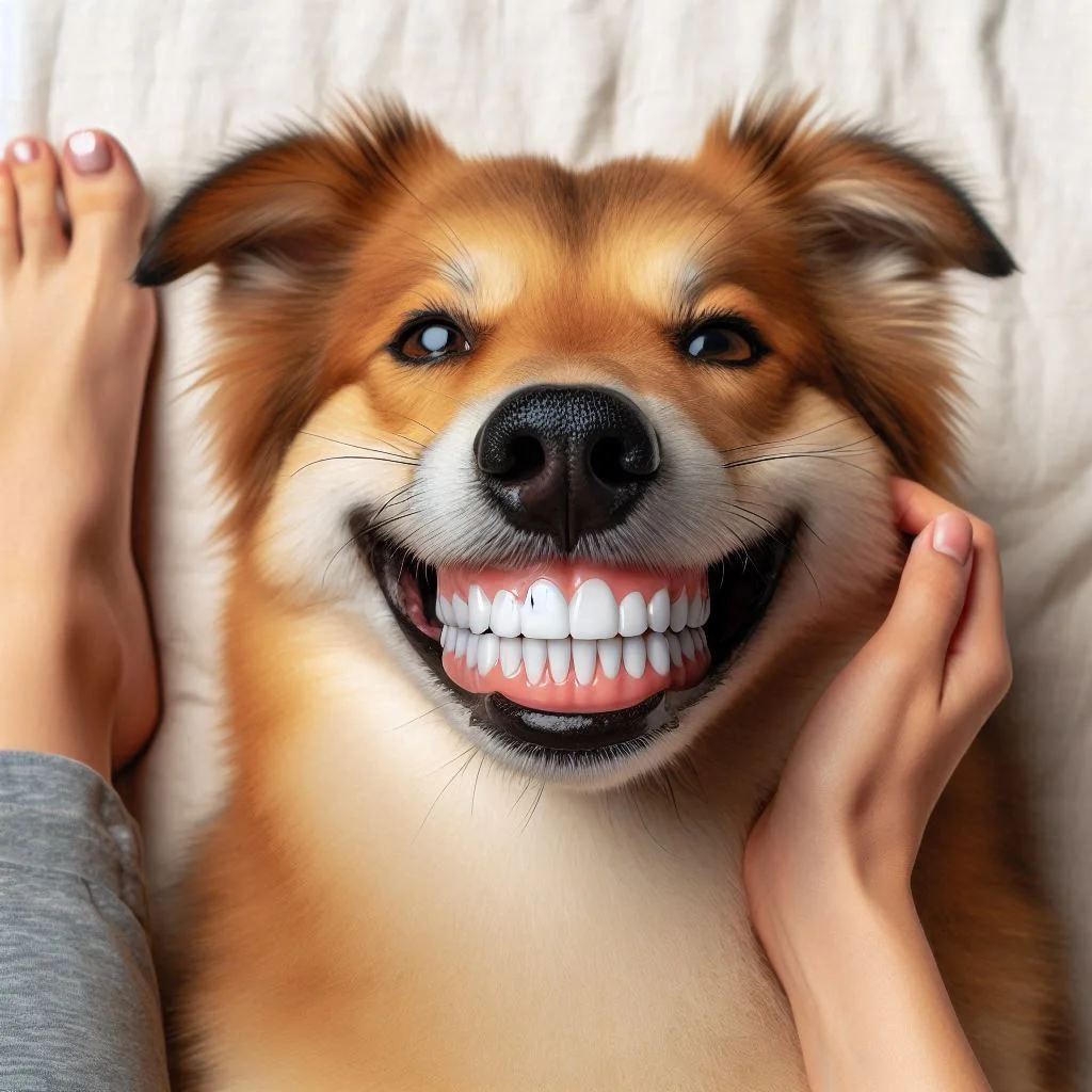 Happy dog with a big dog smile, representing joy and well-being, the focus of the Brainy Buyz guide to top products.