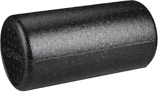 Amazon Basics High-Density Foam Roller, perfect for post-workout muscle recovery to maximize the benefits of gym routines.