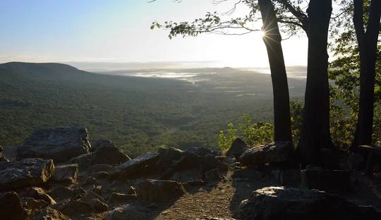 Hawk Mountain Sanctuary View – Scenic overlook at Hawk Mountain Sanctuary, a popular places to go near me in Pennsylvania for hiking and bird watching