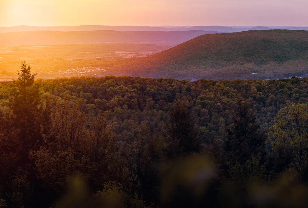 Mount Nittany Summit View – Beautiful overlook from the top of Mount Nittany, a family-friendly places to go near me in Pennsylvania for hiking