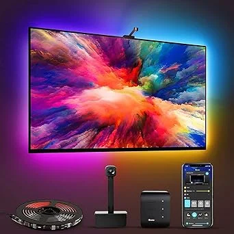 Enhance your TV experience with LED backlighting and camera integration, an Amazon TikTok must-have for home theaters.